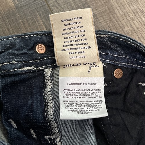 Miss Me Girls Sequin Rhinestone Bootcut Jeans Size 10 Dark Wash Embellished SEE - Picture 9 of 9