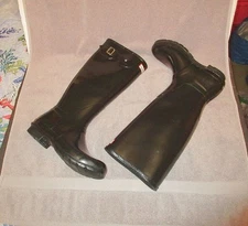 Hunter Tall Waterproof Rain Boots Size 9 Black Winter Snow Barn Work Chore Welly