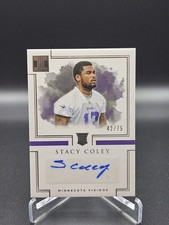 2017 Panini Impeccable Rookie Auto /75 Stacy Coley #161 Minnesota Vikings