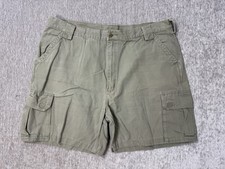 Carhartt Cargo Shorts Men's 42 Loden Green B164LDN Canvas Workwear y2k Vintage