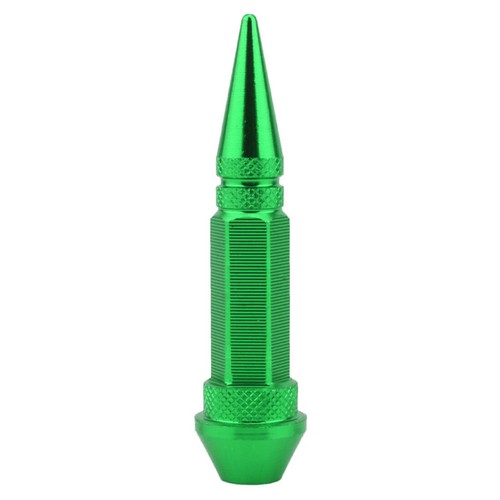 Car Truck Bike SUV Tire Air Valve Stem Cap 60mm Spiked Aluminum Dust Cove Green - Picture 4 of 6