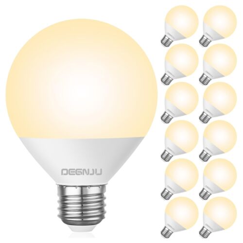 Vanity Light Bulbs 60W Equivalent, Soft White 2700K Bathroom Light Bulbs Over...