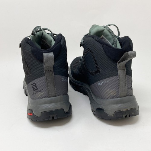 Salomon Outline Mid GTX Black Hiking Shoes Womens 9 (Missing Insoles) - Picture 7 of 11