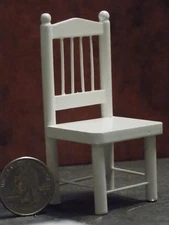 Dollhouse Miniature Kitchen Side Chair White 1:12 inch scale D208 Dollys Gallery