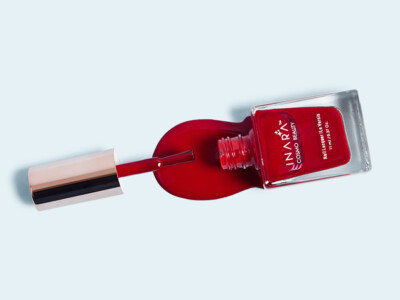 Inara Cosmo Beauty Red Lacquer Nail Polish In Pulse Shiny 15 Free Formula Vegan