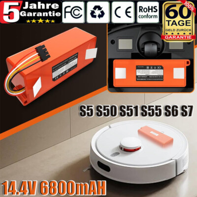 6800mAh Li-Ionen-Batterie Ersatzbatterie für Xiaomi Robot Roborock S50 S51 S55 A