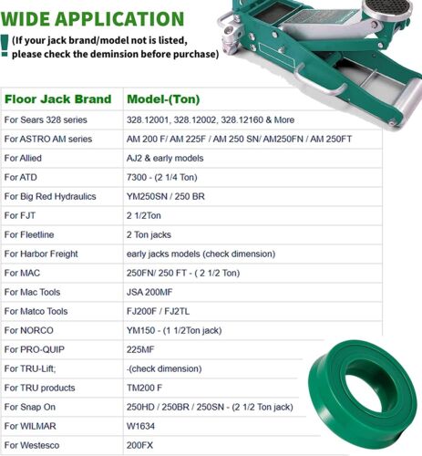 Hydraulic Jack Piston U-Cup Seal for 2 Ton Floor Jack Sears/ASTRO/BIG RED & More - Foto 3 di 11