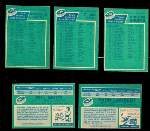 1976-77 OPC 76-77 O PEE CHEE NHL HOCKEY CARD & ERROR VARIATION 132-264 SEE LIST - Picture 281 of 345