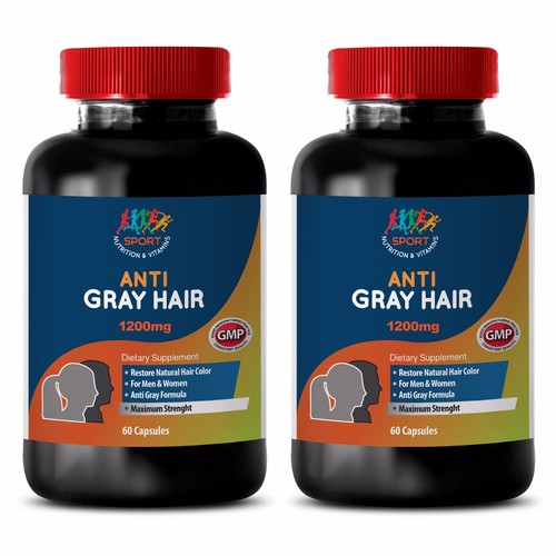 Powerful Hair Supplements - Anti-Gray Hair 1200mg - Gray Hair Treatment 2B - Picture 12 of 12