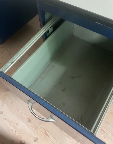 Bauhaus Baisch/Mauser Werke Schreibtisch Metall blau Desk antik 50er Wuppertal - Bild 16 von 16