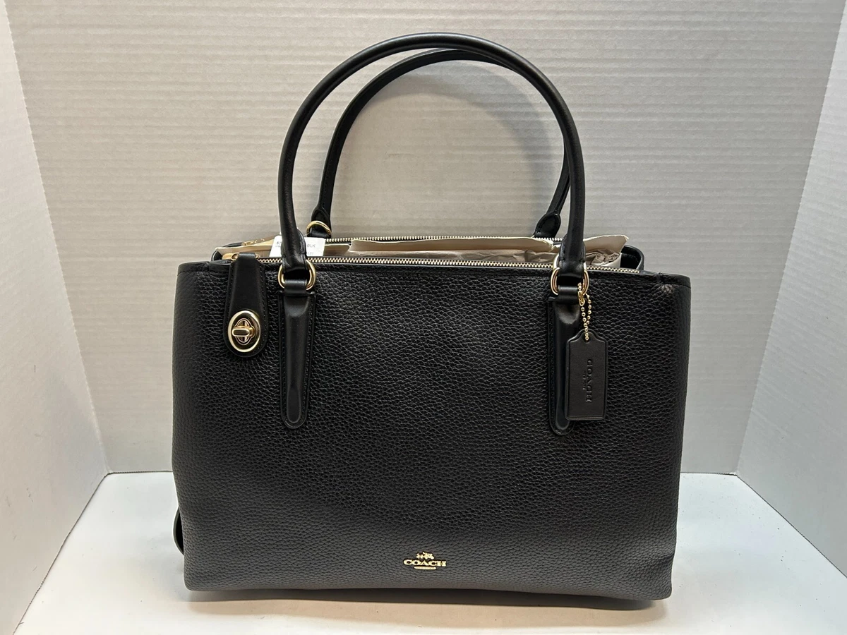 Coach womens pebbled brooklyn 34 carryall best sale