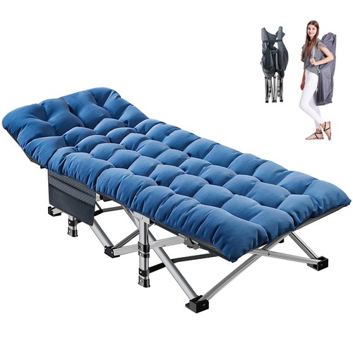 NAIZEA Adults Folding Cot Bed 1200D Sleeping Bed W/ Mattress Carry Bags for Camp - Picture 14 of 20
