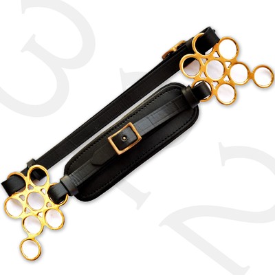 Bitless Brass Hackamore Flower Gold