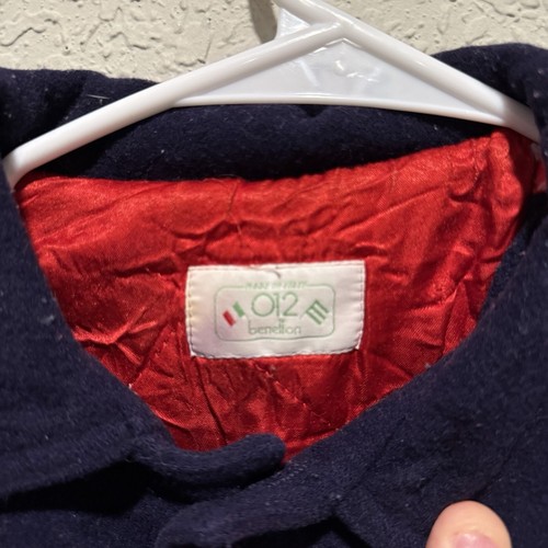 Vintage 70s/80s RARE Italian Benetton 012 Kids Wool Colorful Jacket Size Large - Picture 7 of 8