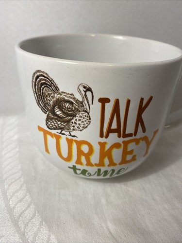 Talk Turkey To Me Oversized Thanksgiving Coffee Mug 27oz - Picture 2 of 6