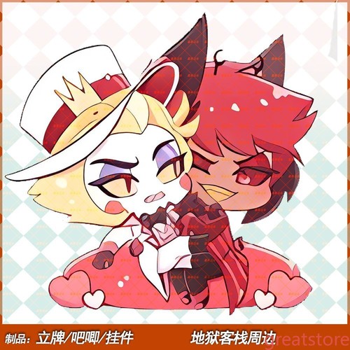 Hazbin Hotel Alastor Acrílico Soporte Figura Escritorio Cosplay Anime Colección Juguete - Imagen 12 de 13