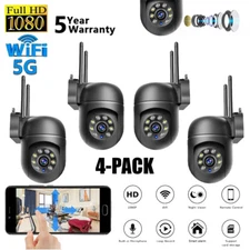 4 x Wireless 5G WiFi Security Camera System Smart outdoor Night Vision Cam 1080P