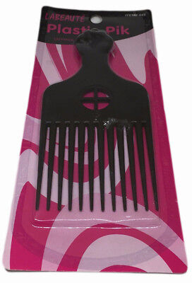Afro Comb with Black Fist Metal or Plastic African hair Pik
