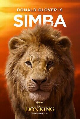 P-395 The Lion King Movie Donald Glover 2019 Poster Wall Art Canvas
