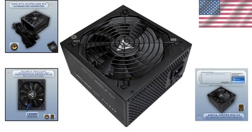Jupiter 1000W Gaming Power Supply with Gen 5 12VHPWR Connector - 80+ Bronze - Picture 2 of 8