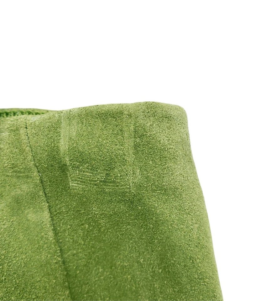 Falda lápiz de gamuza verde Bill Blass vintage hasta la rodilla talla 10 HECHA EN EE. UU. Foto 4 de 4