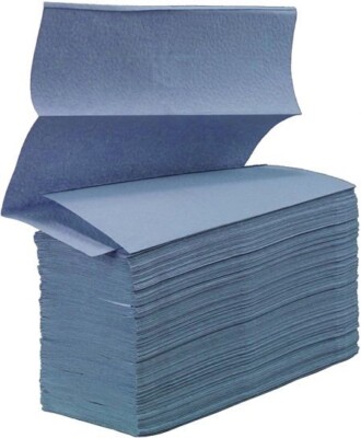 Interfold V-Fold Papierhandtücher | Blau | 1-lagig | Packungen à 900/1500/3600