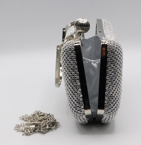 *New* Vintage Rhinestone Evening Handbag Wedding Party Clutch Purse H8807/ Gold - Picture 74 of 78