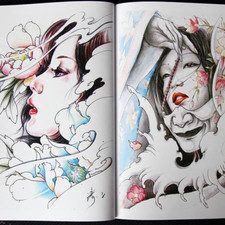 Tattoo Flash Book Geisha Huadan Buddhism Tattoo Art Design Manuscript Book