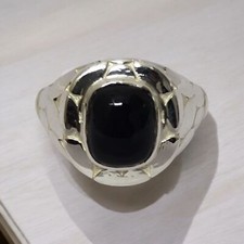 Alexandrite Cushion Cut Gemstone With 925 Sterling Silver Ring For Men's 713