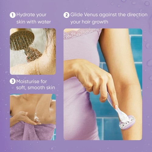 Gillette Venus Comfortglide Hair Removal Razor for Women with Avocado Oils ak - Picture 6 of 7