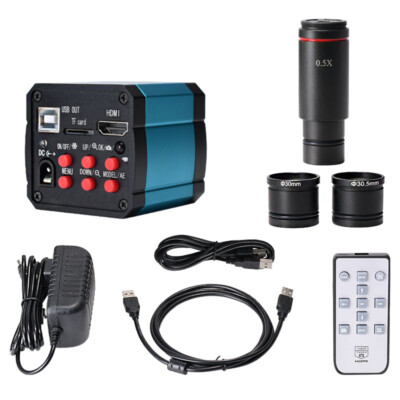 14MP USB /HDMI Microscope Digital Camera CCD Electronic Eyepiece W/Adapter lens