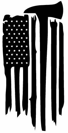 Fire Fighter Tethered Flag Vinyl Decal Car Truck Window Graphics Sticker - Bild 1 von 2