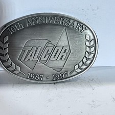 Vintage Belt Buckle TALCOR 10th Anniversary '87-'97