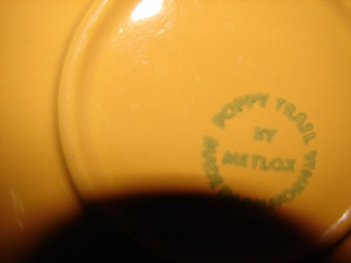 Vintage Two Metlox Impressions Orange Poppytrail Saucer 2 saucers - Picture 2 of 2