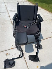 used invacare wheelchair,  cushioned seat, used 2 months, very clean, 40 pounds