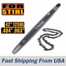 Holzfforma 42 inch .404" .063" 125DL Guide Bar & Saw Chain For Stihl Chainsaws