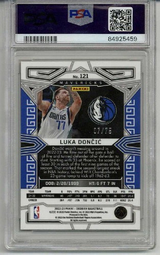 2022 PANINI OBSIDIAN EE RED YELLOW GREEN FLOOD LUKA DONCIC /75 PSA 10 POP 6 RARE - Picture 2 of 2
