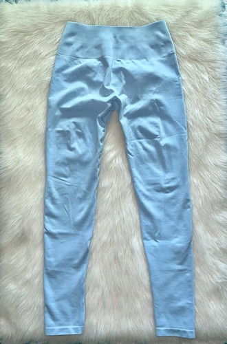 NEW Alphalete Amplify Arctic Blue Leggings Size Medium M Scrunch Seamless - Picture 5 of 21