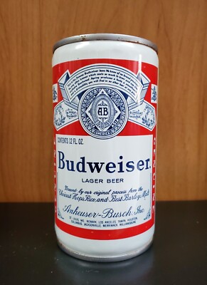 Vintage BUDWEISER 12 oz Steel Crimped Beer Can Bank | eBay