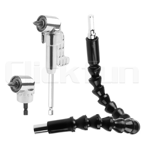 Right Angle Drill Bit Extension Flexible Screwdriver Bit Holder Quick Connect - Picture 8 of 18