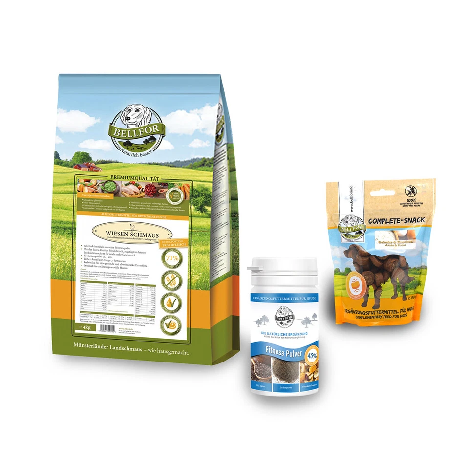 Bellfor Hundefutter Trocken Hunde Snack Gelenke & Knochen & Pulver Sparpaket 3x - Bild 2 von 4