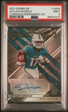 2021 Panini XR - Luminous Endorsements #LUM-JWA Jaylen Waddle /99 PSA 9