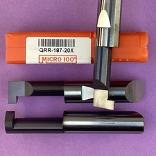MICRO 100 QRR-187-20X Quick Change Retaining Ring Bar; 1/2" Shank🎯Machinist