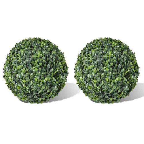 2x Buchsbaumkugel Künstlich Buchsbaum Formschnitt Kunstpflanze 27 / 35 cm KOVOL - Bild 6 von 12
