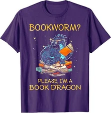 Bookworm? Please, I'm a Book Dragon Funny Graphic Tee Unisex T-Shirt