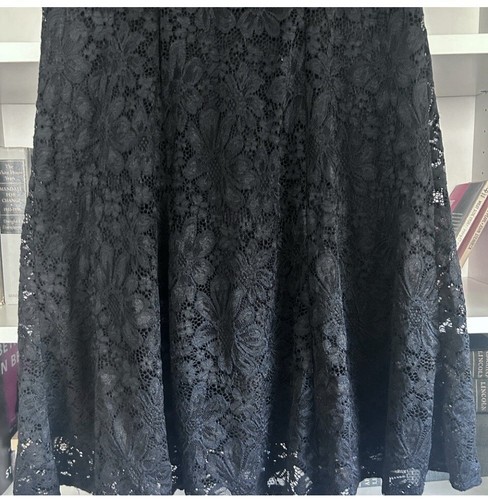 Beautiful Perceptions Dress Women's Black Lace 3/4 Flare Sleeve Sz Small - Picture 5 of 8