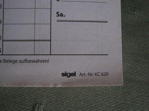 Sigel KC620 Kassenblock mit Additionsblatt, 10 Stück a 2 x 50 Blatt, 10 x 16,5cm - Bild 3 von 3