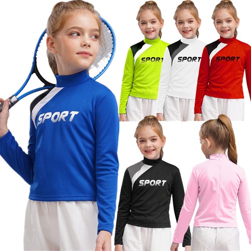 Girl Sport Tops Yoga Activewear Figure Skating Sweatshirt Stylish Cropped Top - Picture 2 of 84