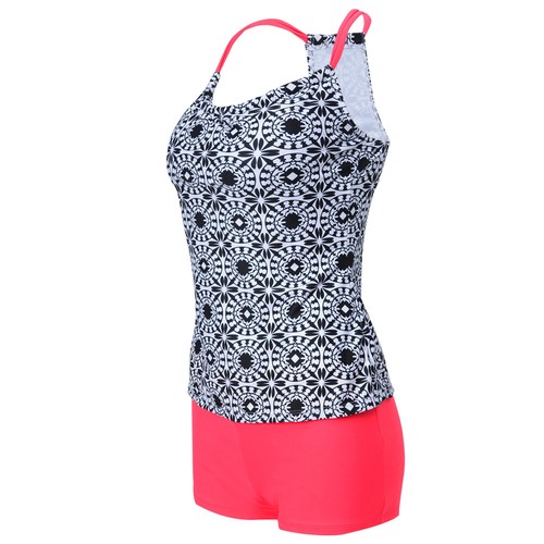 Plus Size Women Floral Swimdress 2-Piece Tankini Swimsuit Swimwear Bathing Suit - Picture 47 of 74