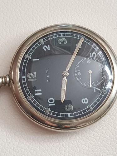Rare Vintage ZENITH Antimagnetic DH WWII Era Wermacht Officers Pocket Watch - Picture 2 of 15